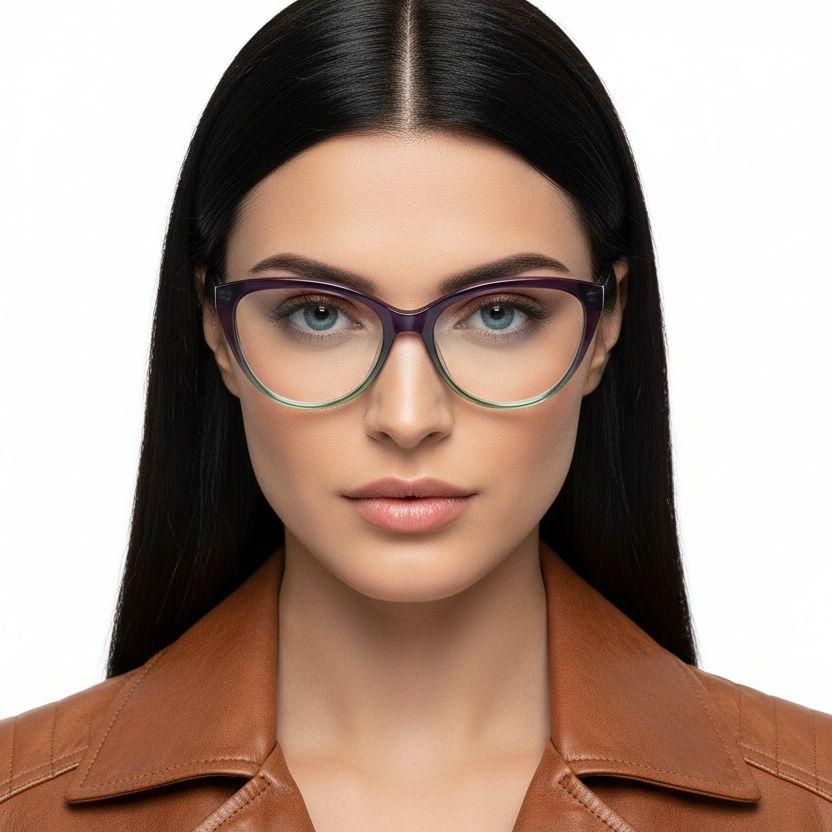 Gafas de acetato verde mariposa #BS2012-0126