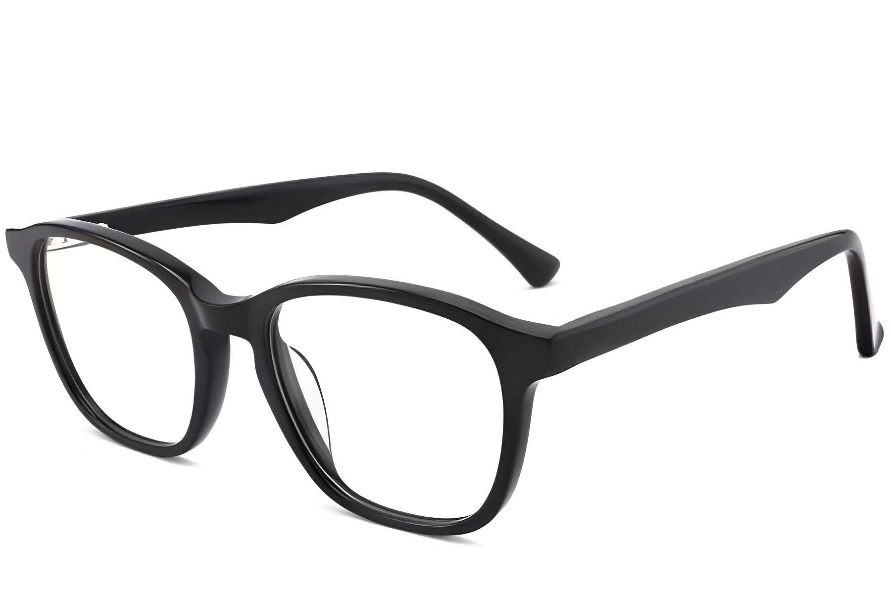 Oval Black Acetate Glasses #BS2012-0128