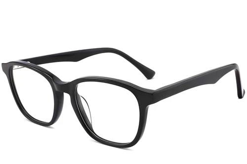 Oval Black Acetate Glasses #BS2012-0128