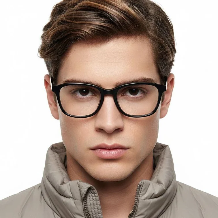 Oval Black Acetate Glasses #BS2012-0128