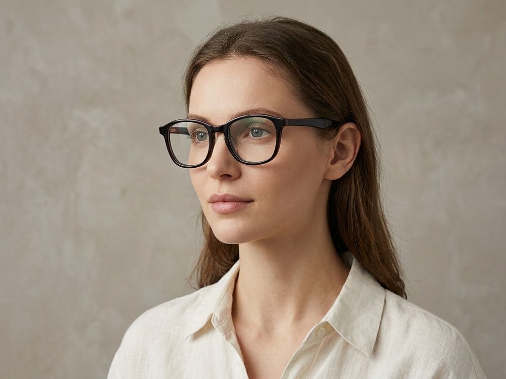 Oval Green Acetate Glasses #BS2012-0131