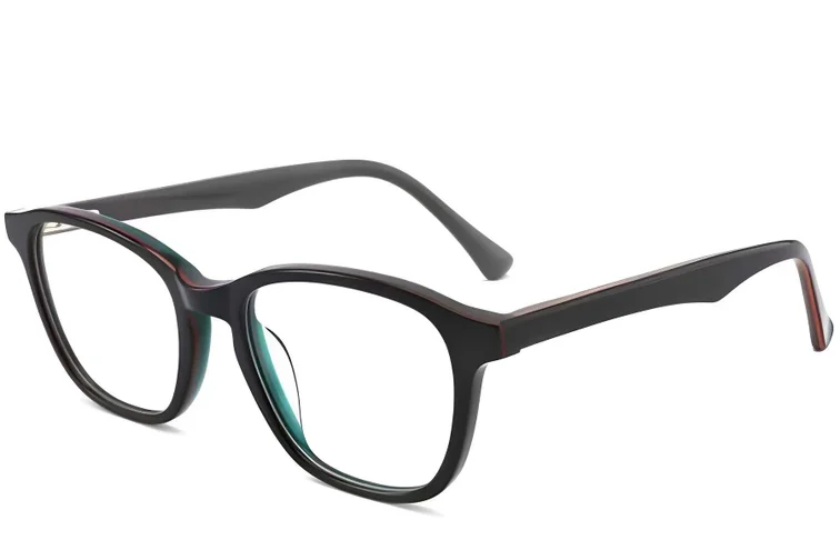 Lunettes ovales en acétate vert #BS2012-0131