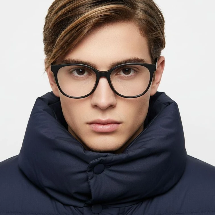 Gafas ovaladas de acetato de carey # BS2012-0135