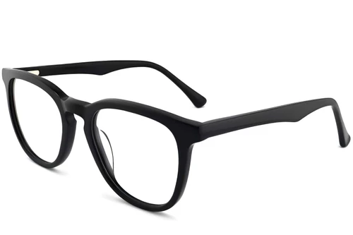 Oval Black Acetate Glasses #BS2012-0137
