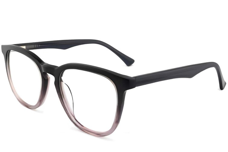 Lunettes ovales en acétate gris #BS2012-0138