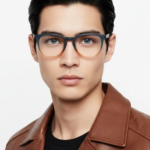 Oval Yellow Acetate Glasses #BS2012-0139