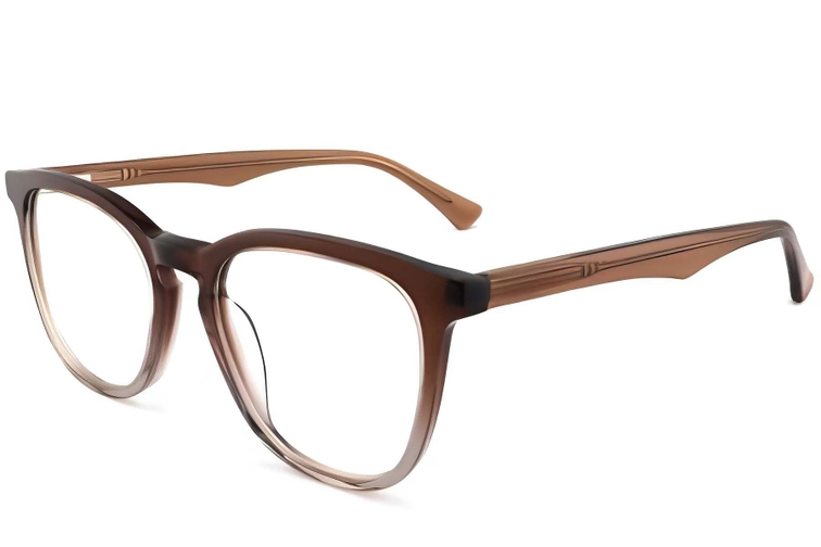 Gafas ovaladas de acetato marrón #BS2012-0141