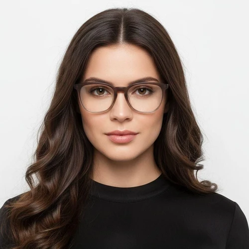 Oval Brown Acetate Glasses #BS2012-0141
