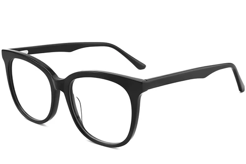 Schmetterlingsbrille aus schwarzem Acetat #BS2012-0142