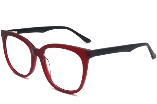 Lunettes papillon en acétate rouge #BS2012-0144