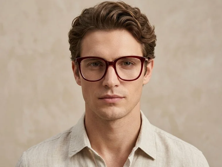 Lunettes papillon en acétate rouge #BS2012-0146