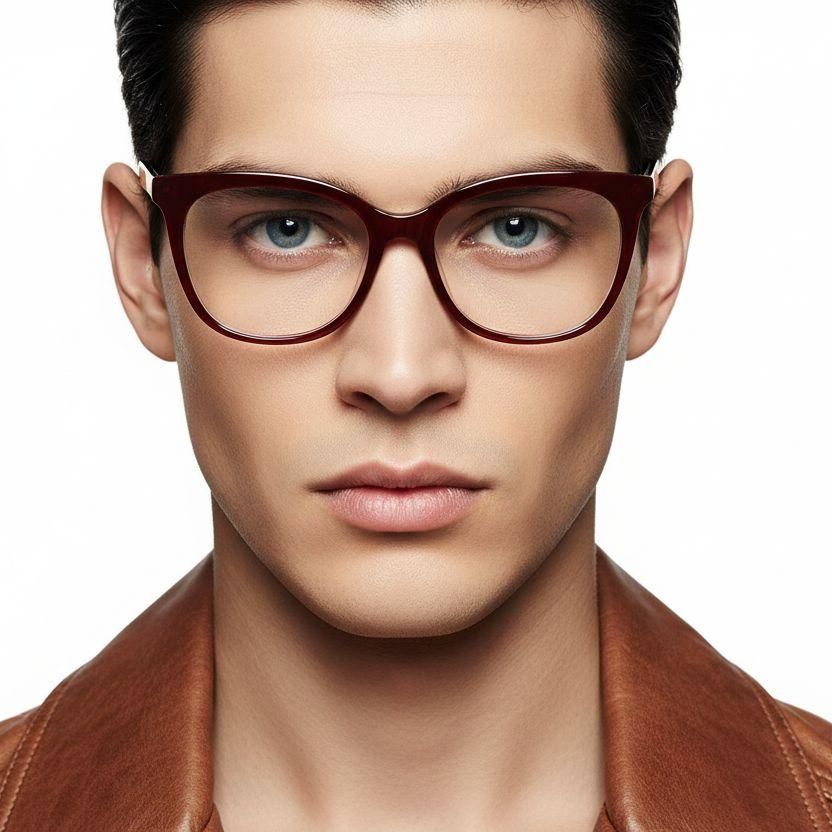 Gafas de acetato con diseño de mariposa roja #BS2012-0146