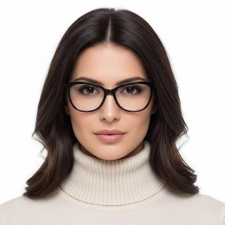 Gafas de acetato negras con forma de mariposa #BS2012-0148
