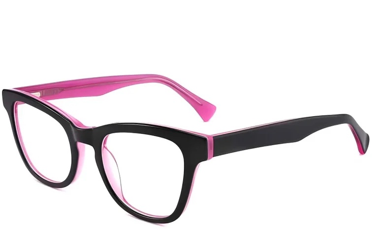 Occhiali in acetato rosa farfalla #BS2012-0150