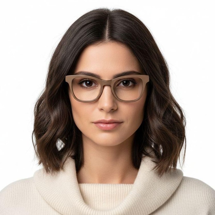 Gafas de acetato marrón mariposa #BS2012-0153