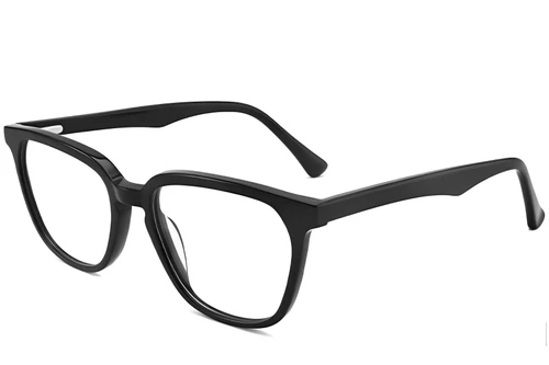 Oval Black Acetate Glasses #BS2012-0155