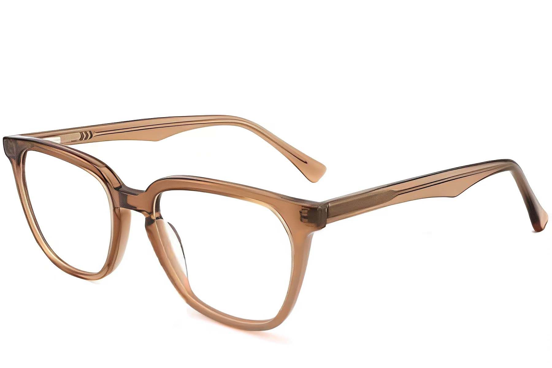 Oval Brown Acetate Glasses #BS2012-0156
