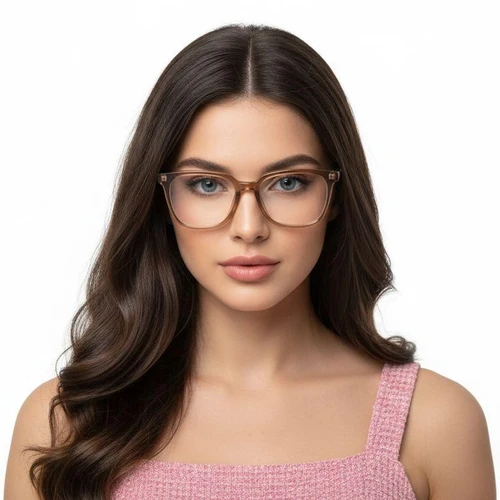 Ovale braune Acetatbrille #BS2012-0156