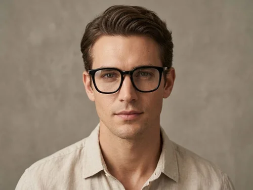 Lunettes ovales en acétate gris #BS2012-0157