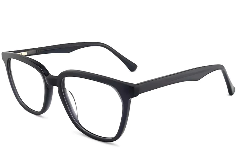 Lunettes ovales en acétate gris #BS2012-0157