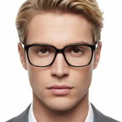 Gafas rectangulares de acetato negro #BS2012-0160