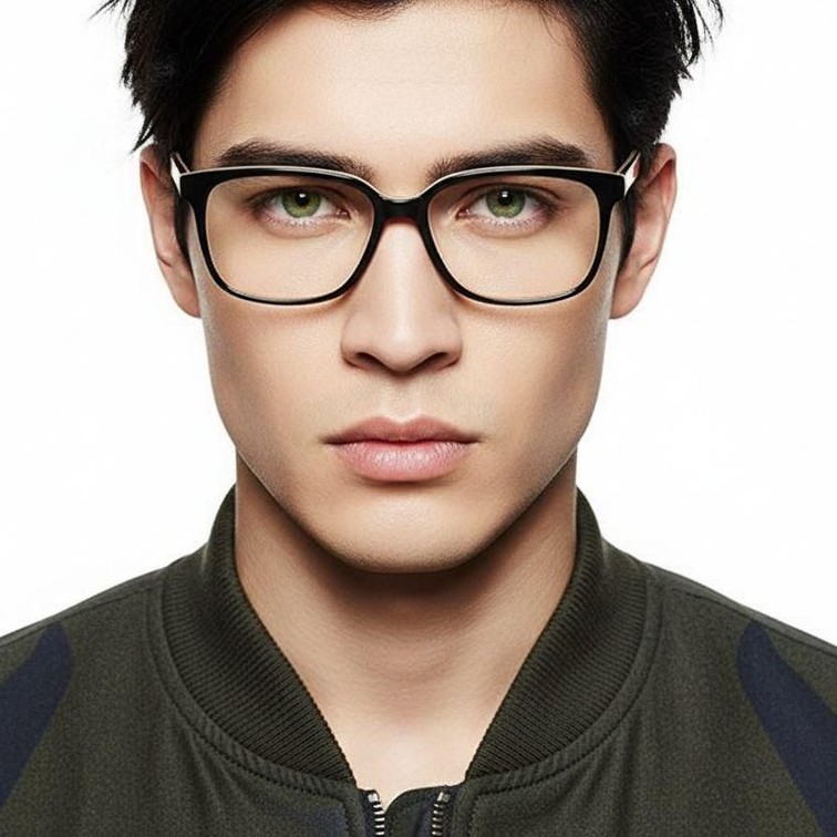 Rectangular Brown Acetate Glasses #BS2012-0161