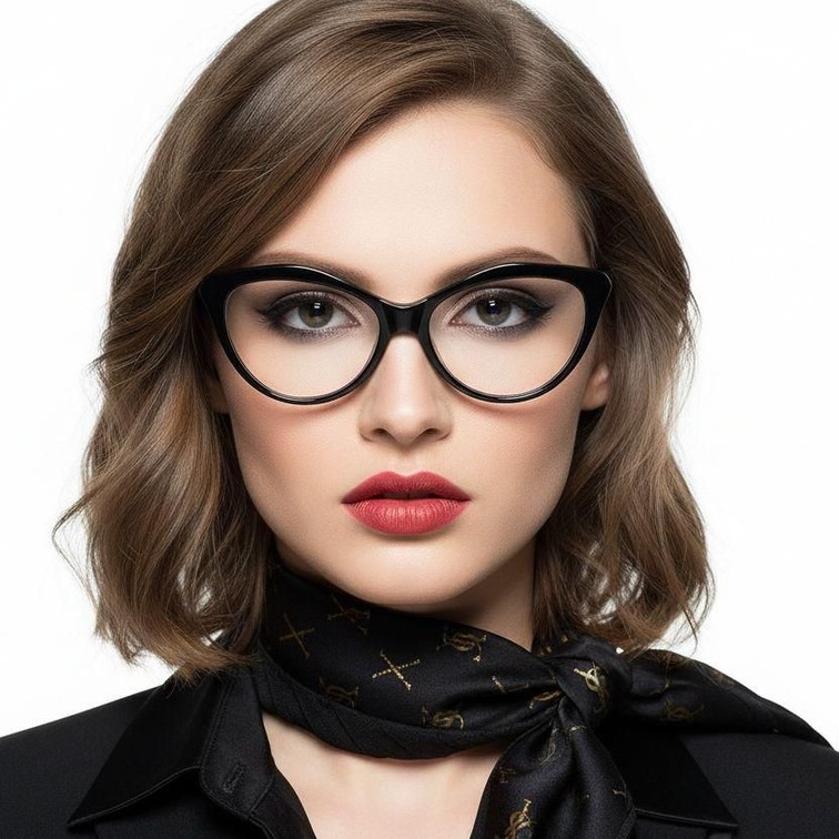 Butterfly Black Acetate Glasses #BS2012-0164