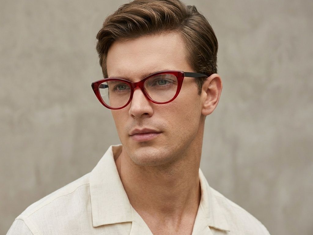 Butterfly Red Acetate Glasses #BS2012-0165