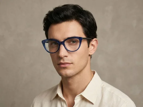 Lunettes papillon en acétate bleu #BS2012-0166