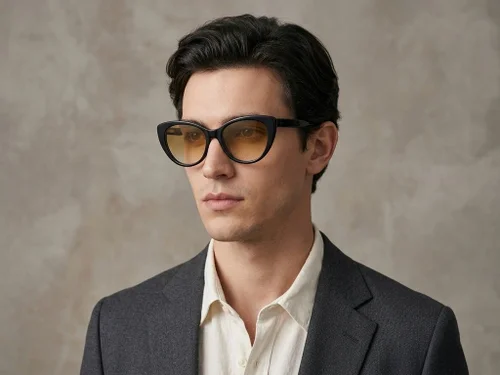 Lunettes papillon en acétate noir #BS2012-0167