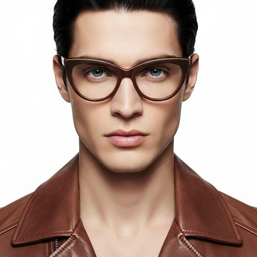 Lunettes papillon en acétate marron #BS2012-0168