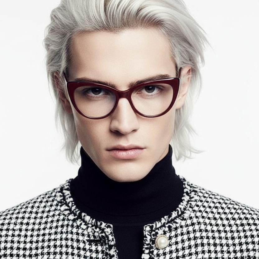 Butterfly Red Acetate Glasses #BS2012-0169