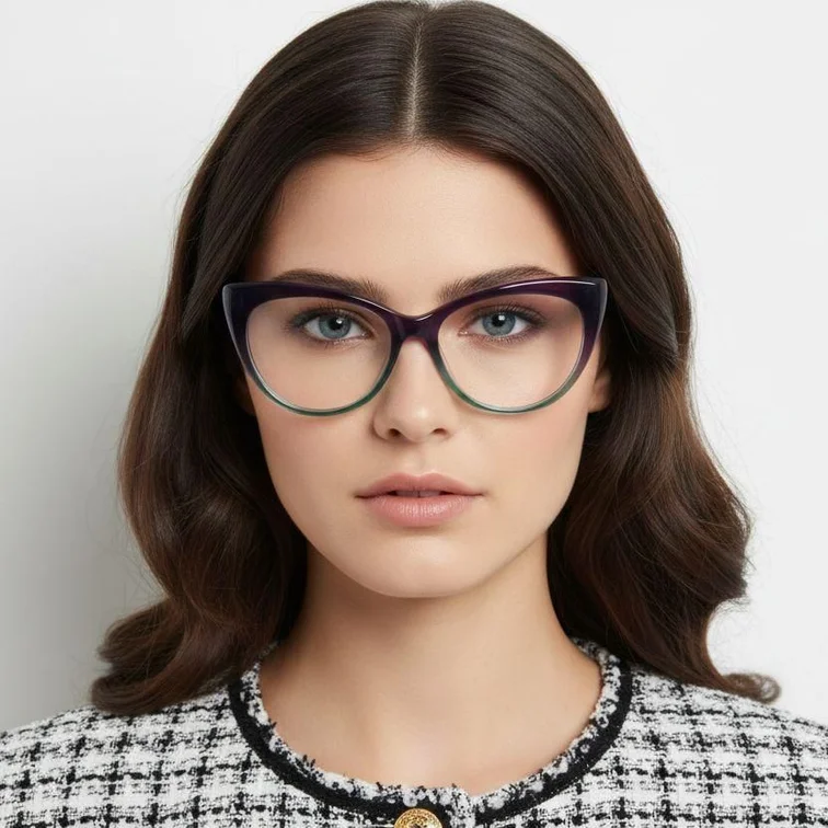 Lunettes papillon en acétate violet #BS2012-0171