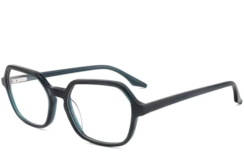 Verres rectangulaires en acétate vert #BS2012-0178