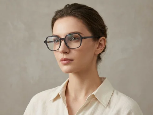 Lunettes rectangulaires en acétate gris #BS2012-0179
