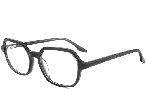 Lunettes rectangulaires en acétate gris #BS2012-0179