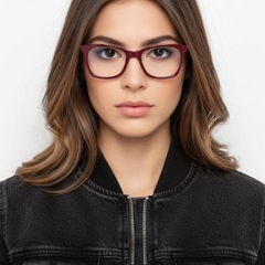 Vlinderrode acetaatbril #BS2012-0182