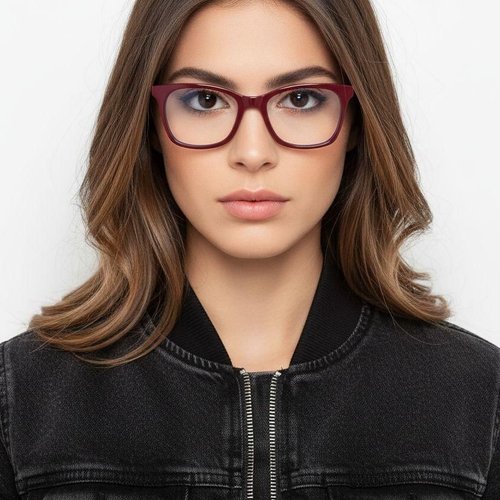 Lunettes papillon en acétate rouge #BS2012-0182