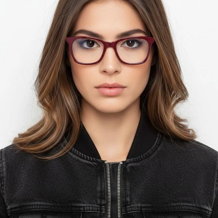 Schmetterlingsrote Acetatbrille #BS2012-0182
