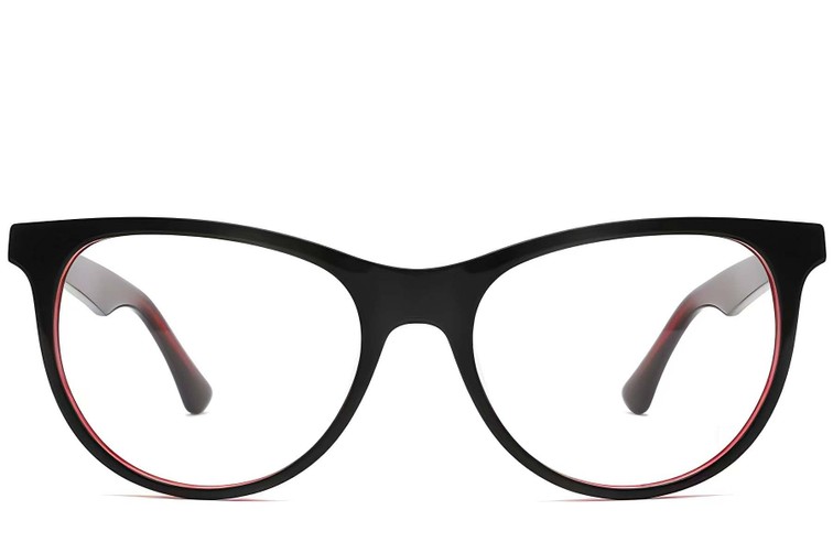 Lunettes papillon en acétate rouge #BS2012-0187