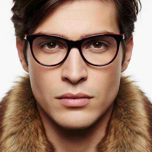 Lunettes papillon en acétate rouge #BS2012-0187
