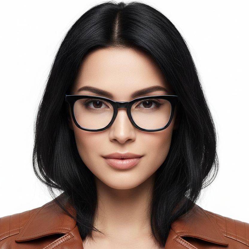 Rectangular Blue Acetate Glasses #BS2012-0191