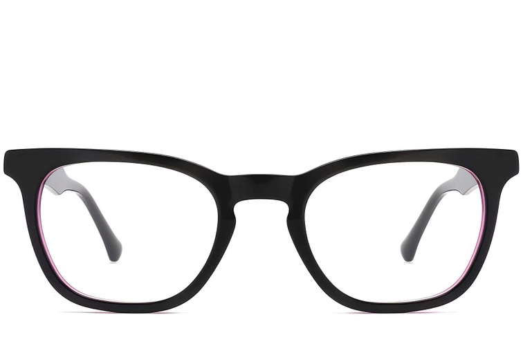 Rectangular Purple Acetate Glasses #BS2012-0193