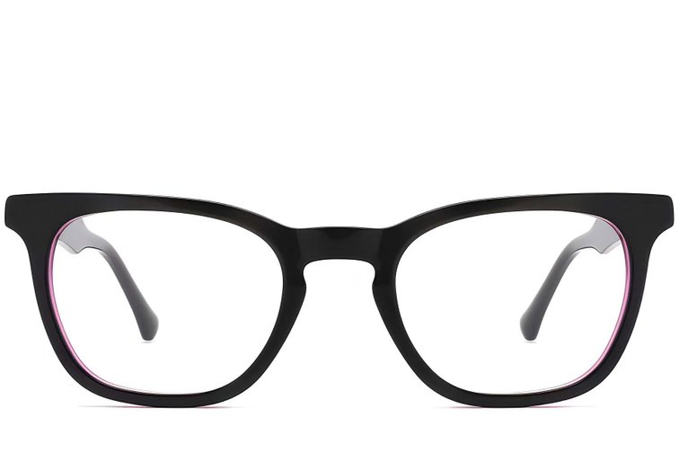 Rechteckige lila Acetatbrille #BS2012-0193