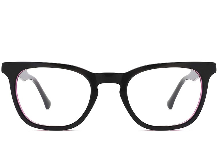 Rectangular Purple Acetate Glasses #BS2012-0193