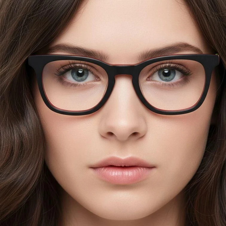 Rechteckige gelbe Acetatbrille #BS2012-0194