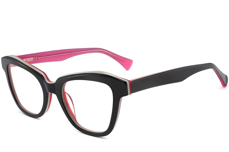 Lunettes papillon en acétate rouge #BS2012-0197