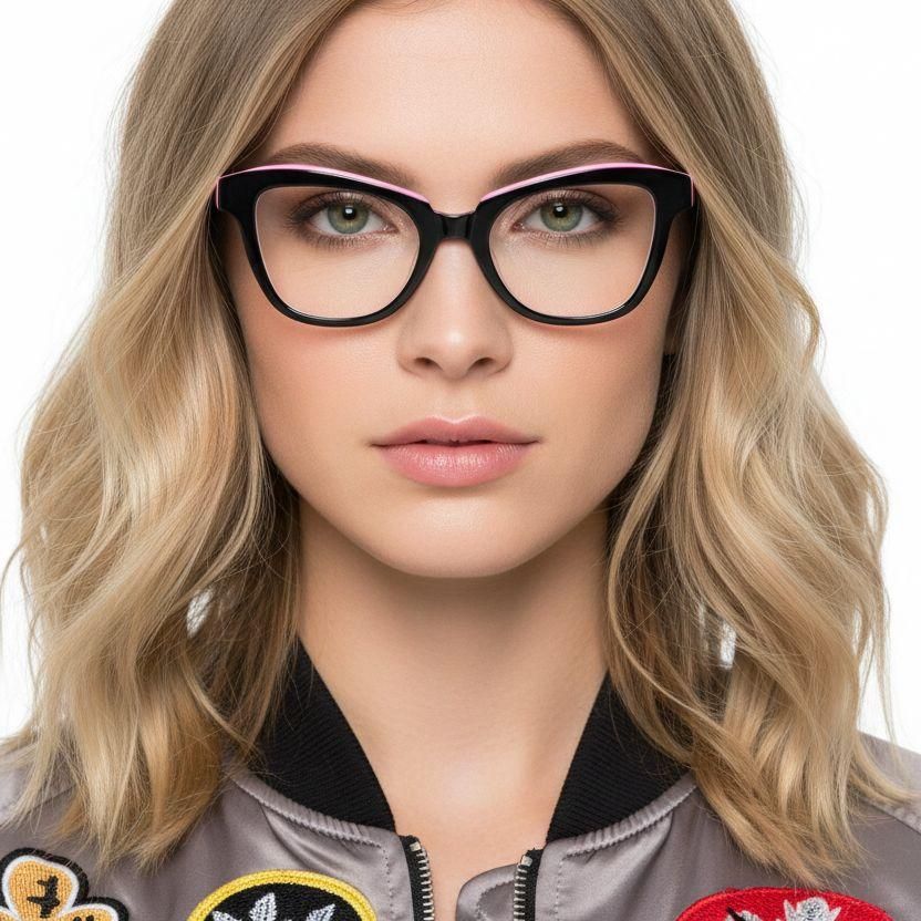 Lunettes papillon en acétate rose #BS2012-0199