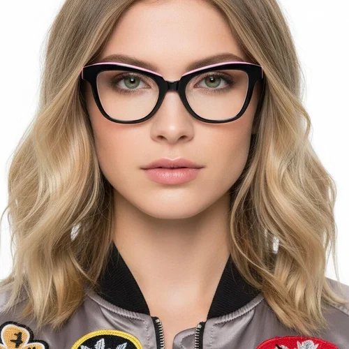 Lunettes papillon en acétate rose #BS2012-0199