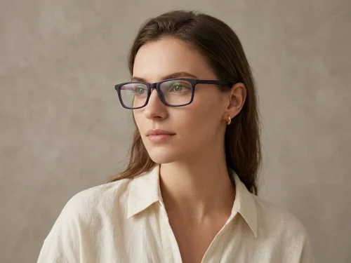 Lunettes rectangulaires en acétate violet #BS2012-0202